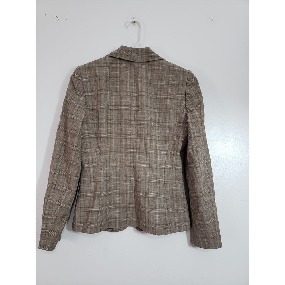(S5) VTG Isabella De Marco Blazer Womens Size 4 Plaid Stretch Office Siren - Picture 4 of 7